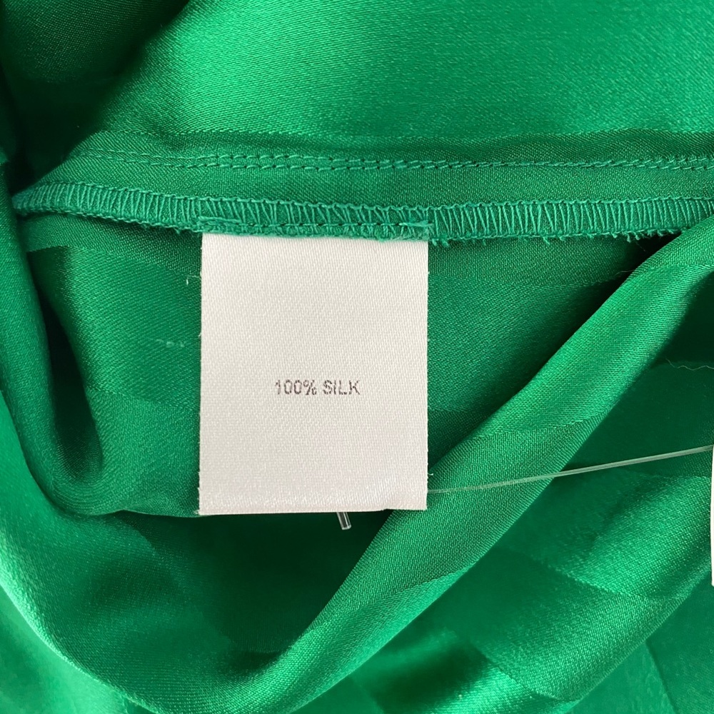 Michelle Mason Long Sleeve Mini Wrap Dress Green - Picture 9 of 10